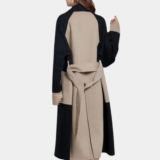 EB | lange schwarze Trenchcoat für Damen