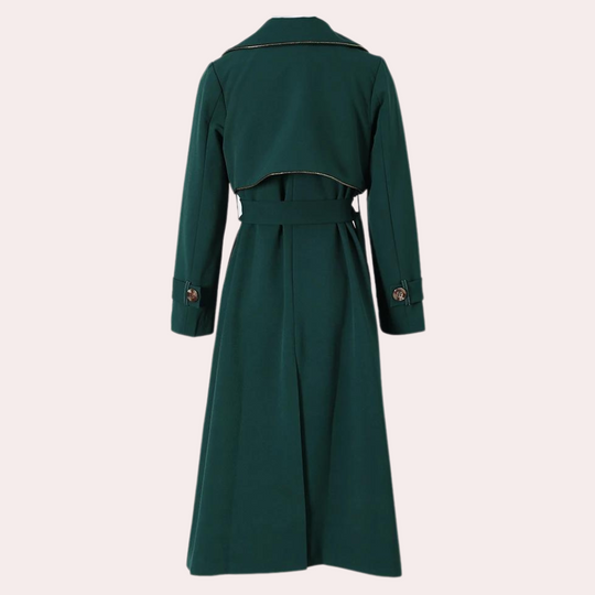 EB | grüner Trenchcoat - elegante Damenoberbekleidung