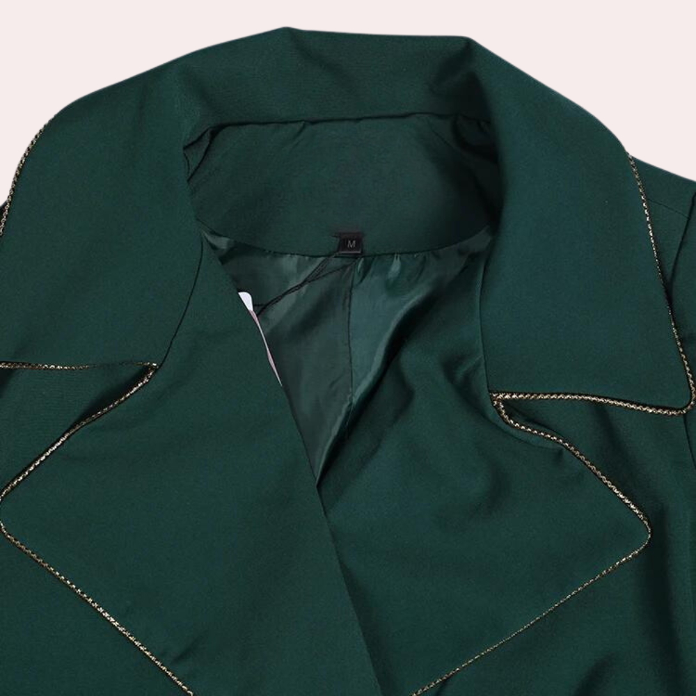 EB | grüner Trenchcoat - elegante Damenoberbekleidung