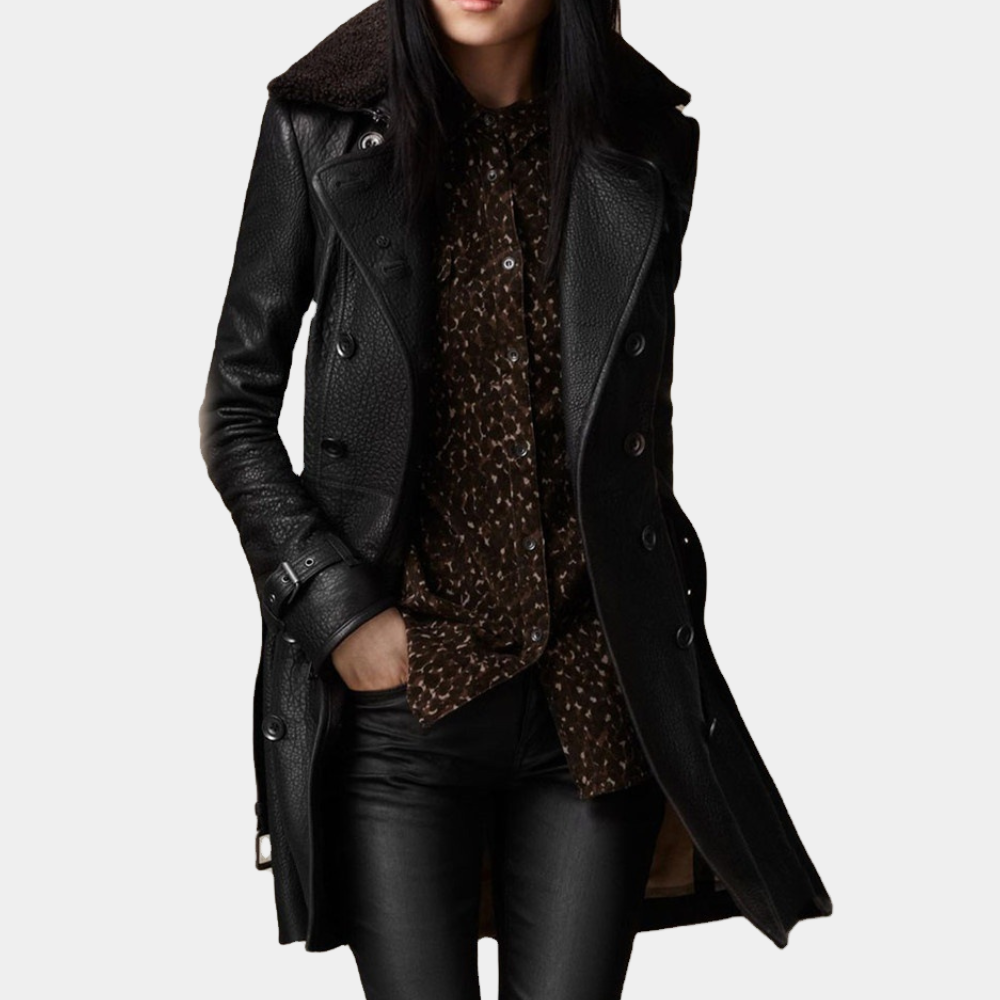 EB | warme Lederjacke für Frauen