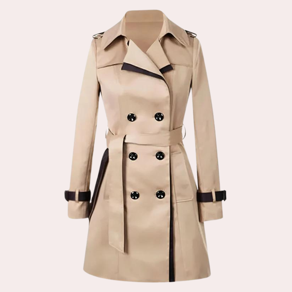 EB | Zweireiher Trenchcoat für Damen - Mittellang