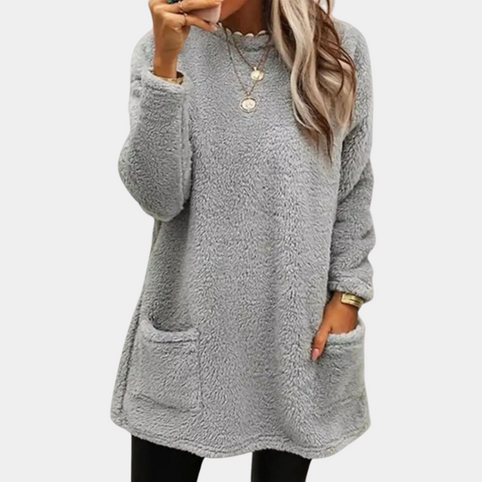 EB | Teddy Tunika mit Taschen Polyester Weich und Warm