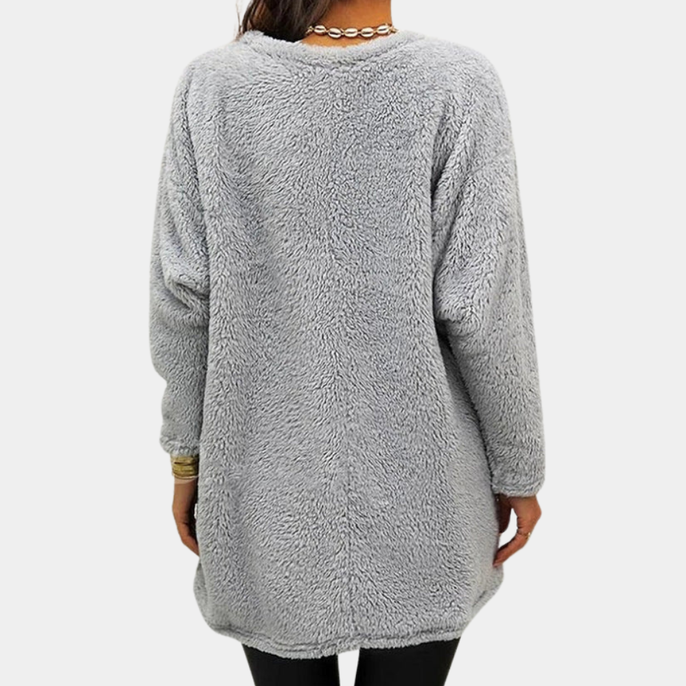 EB | Teddy Tunika mit Taschen Polyester Weich und Warm