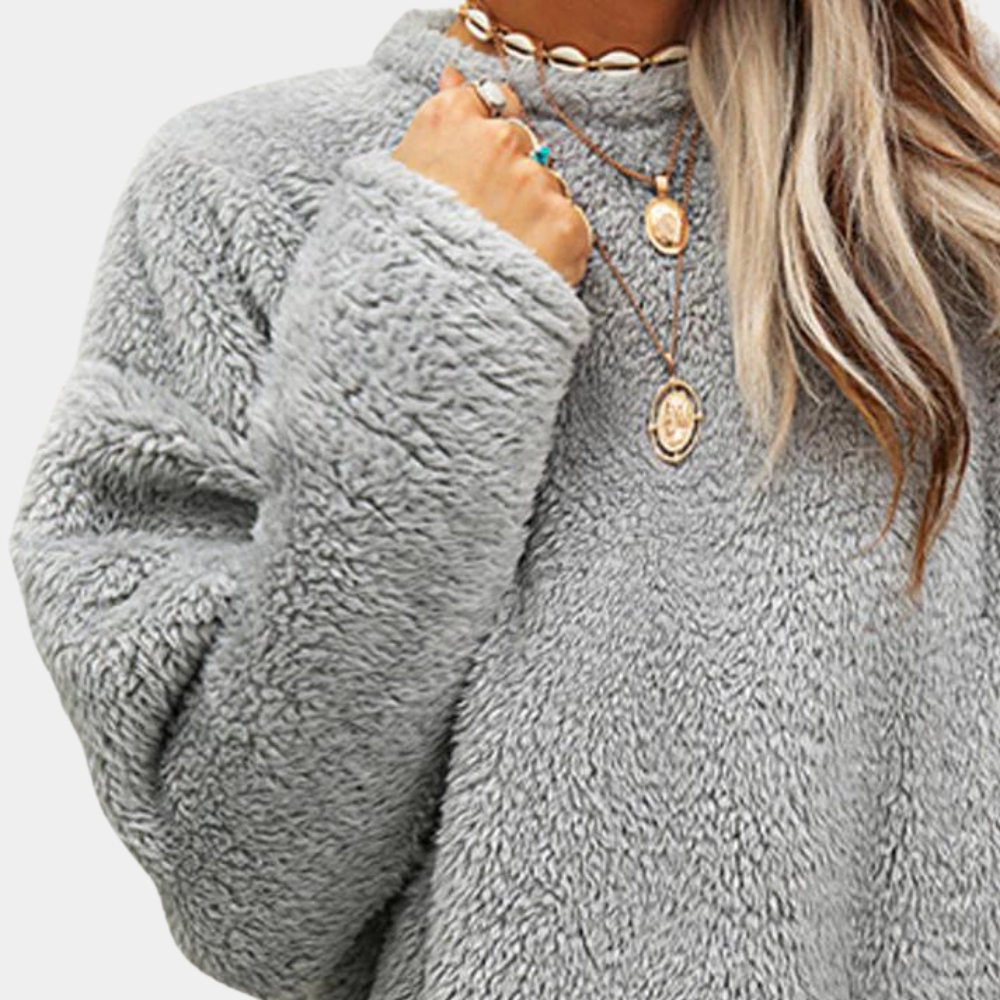 EB | Teddy Tunika mit Taschen Polyester Weich und Warm