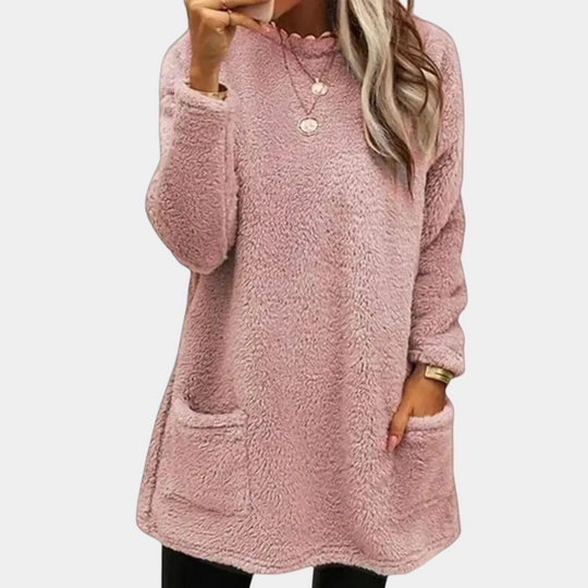 EB | Teddy Tunika mit Taschen Polyester Weich und Warm