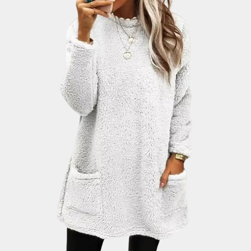 EB | Teddy Tunika mit Taschen Polyester Weich und Warm