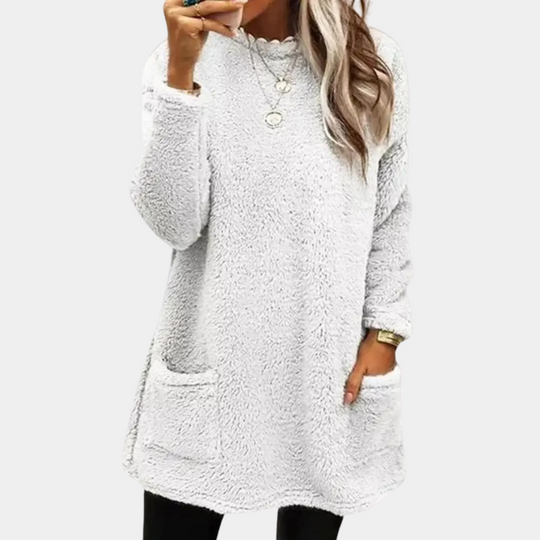 EB | Teddy Tunika mit Taschen Polyester Weich und Warm