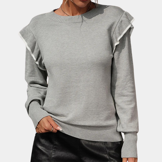EB | Bluse mit Rüschendetails Polyester Elegant und Zeitgemäß