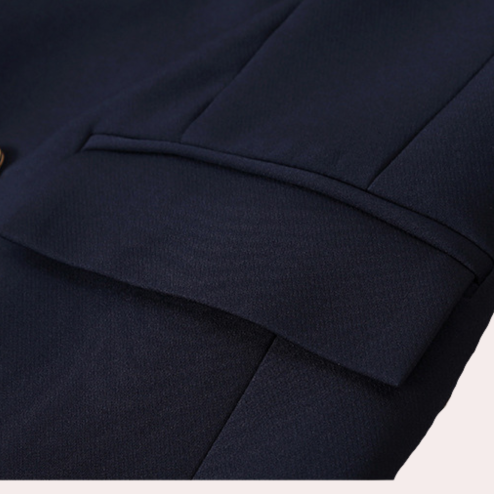 EB | Blazer mit Doppelknopfverschluss Strukturiert Passform Zeitloses Design