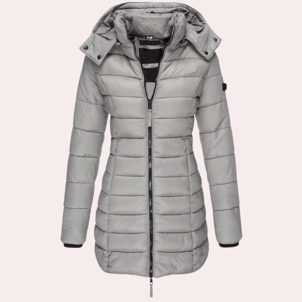 EB | Daunenjack - stilvolle lange gefütterte Jacke für den Winter