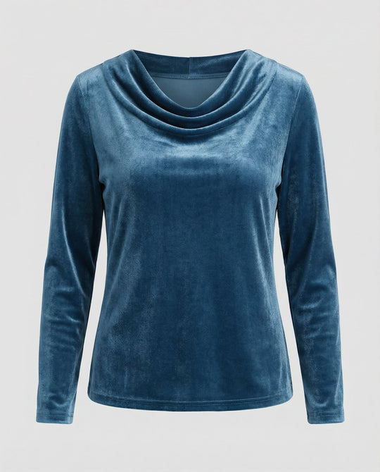 Elegantes Samtshirt Damen Lässig | EB