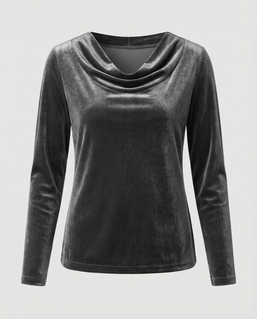 Elegantes Samtshirt Damen Lässig | EB