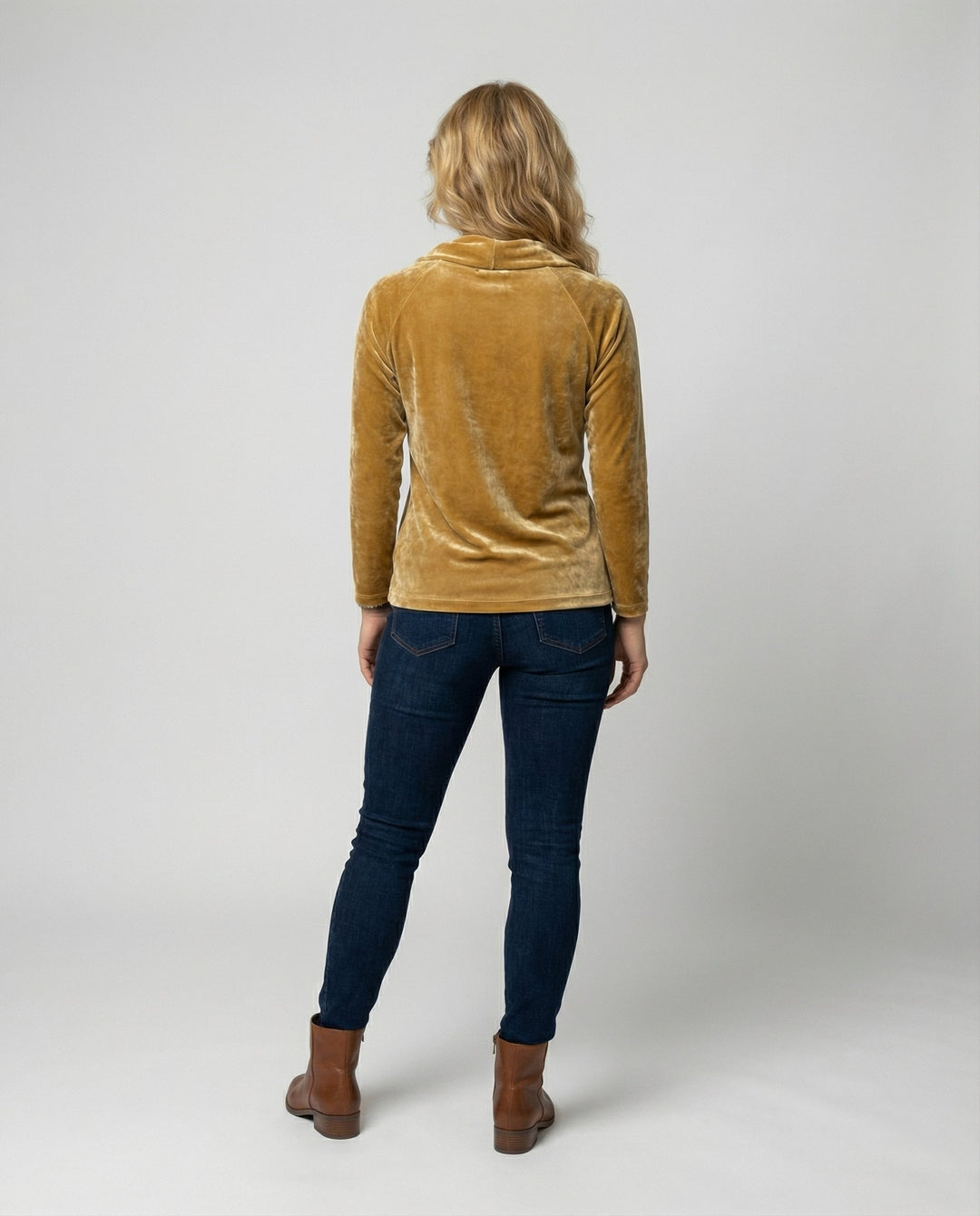Elegantes Samtshirt Damen Lässig | EB
