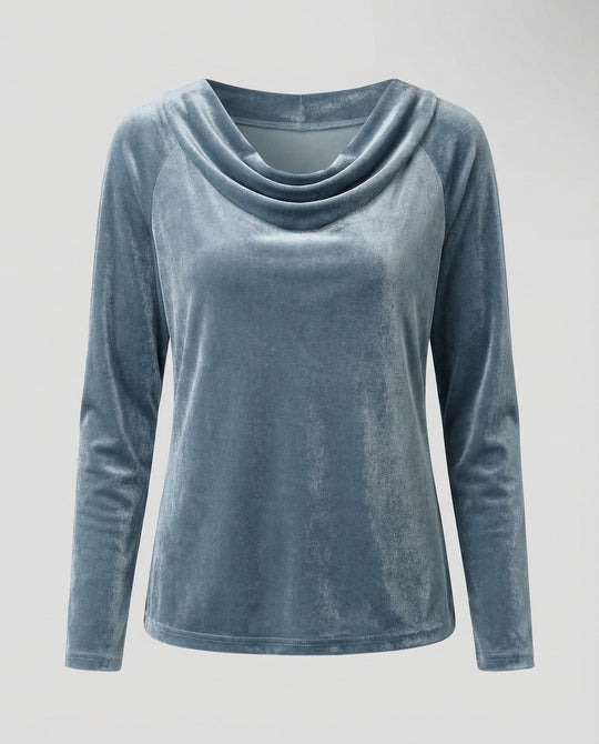Elegantes Samtshirt Damen Lässig | EB