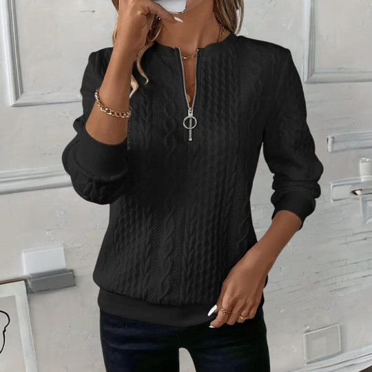 EB | Weicher Casual-Pullover Mit Textur Für Damen
