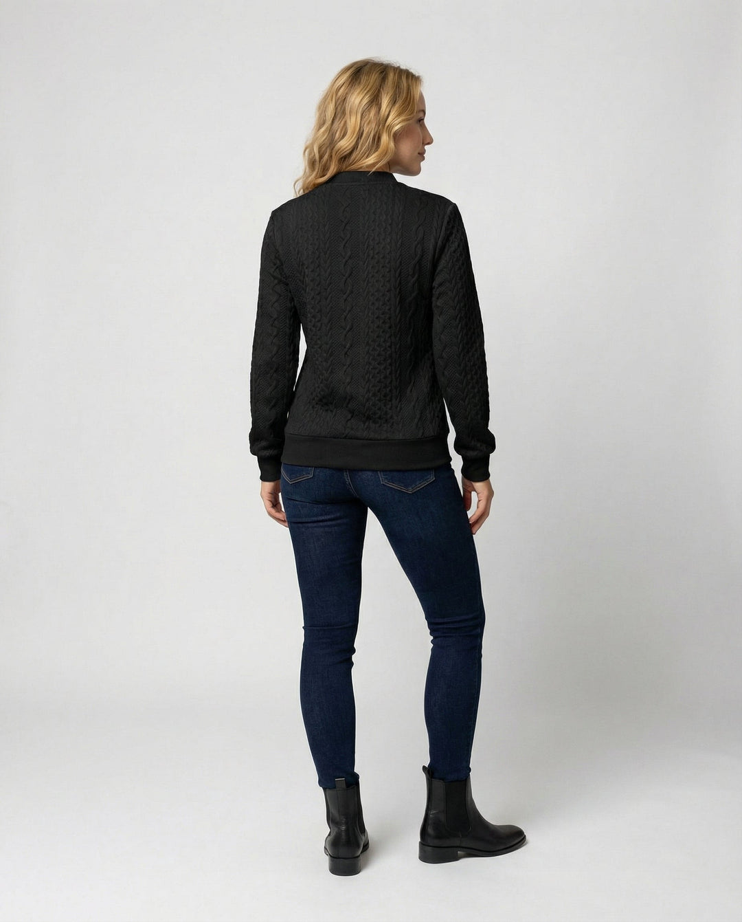 Strukturstrick Casual Pullover Damen | EB