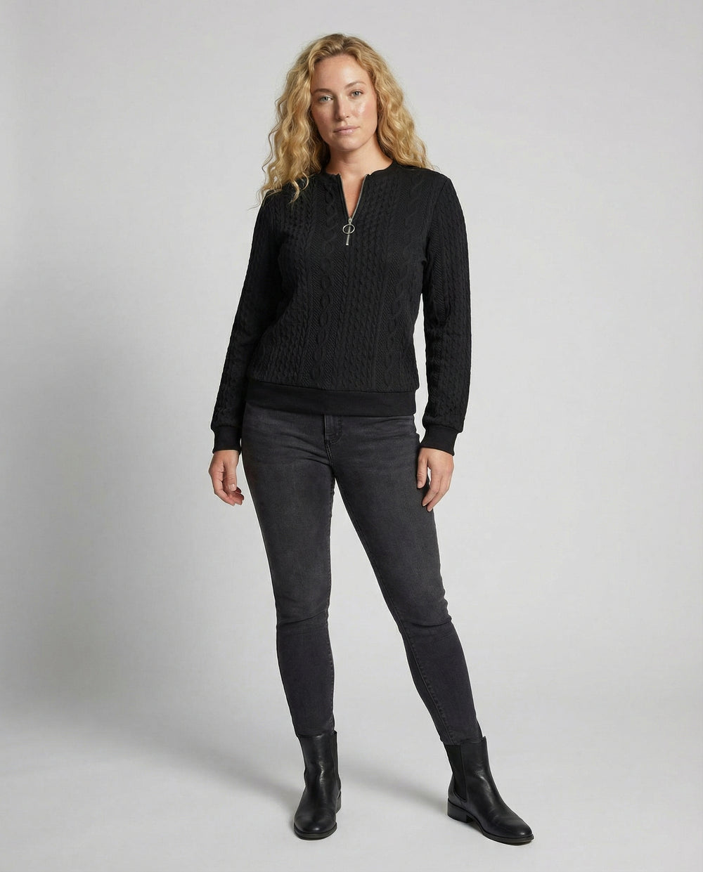 EB | Weicher Casual-Pullover Mit Textur Für Damen