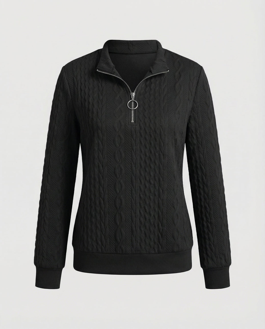 Strukturstrick Casual Pullover Damen | EB