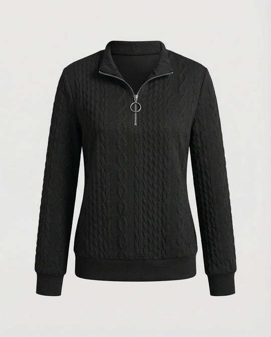 Strukturstrick Casual Pullover Damen | EB