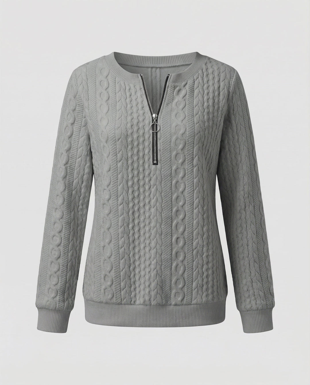 Strukturstrick Casual Pullover Damen | EB