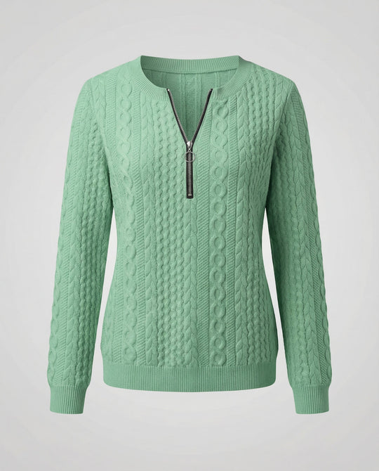 Strukturstrick Casual Pullover Damen | EB