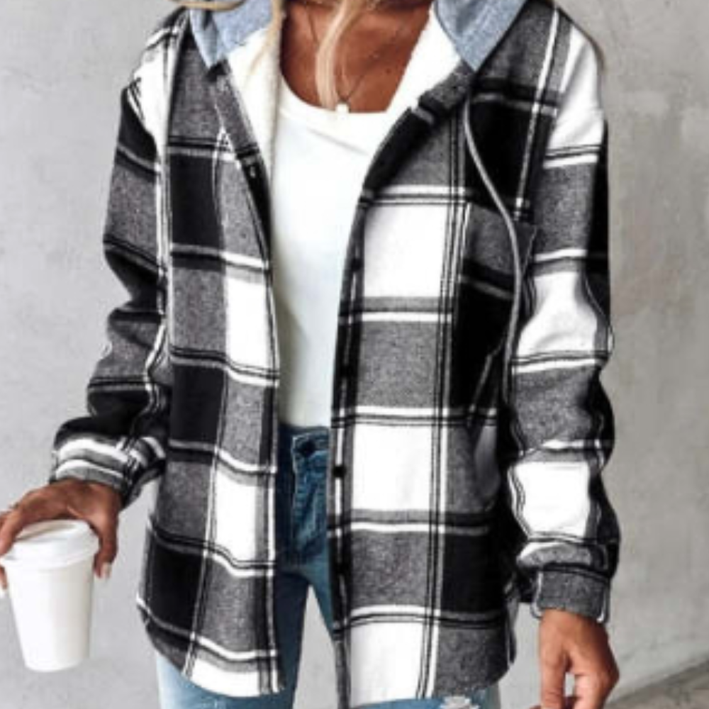 EB | Lässige Karierter Hoodie für Frauen