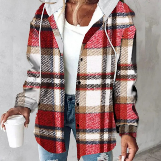 EB | Lässige Karierter Hoodie für Frauen
