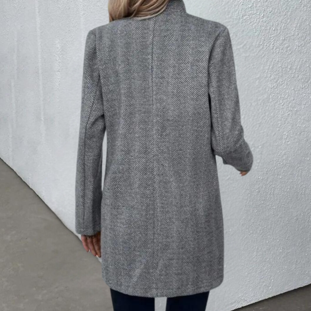EB | Mantel - eleganter grauer Damenmantel