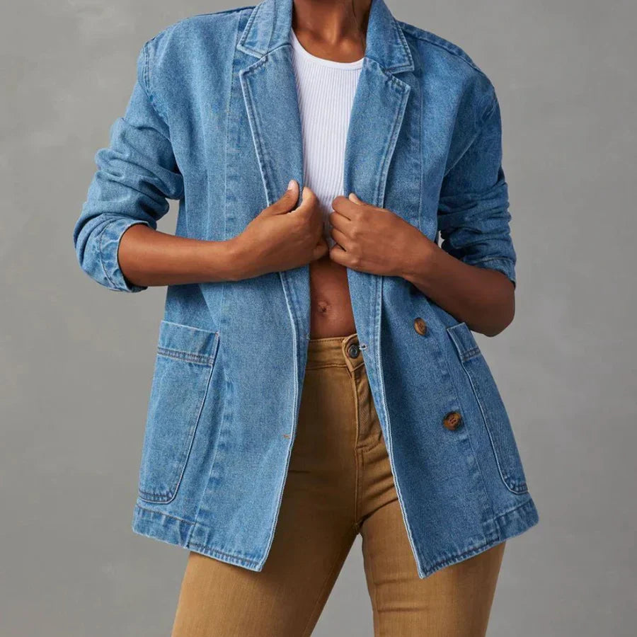 EB | Lässige Damen-Jeansjacke mit Taschen