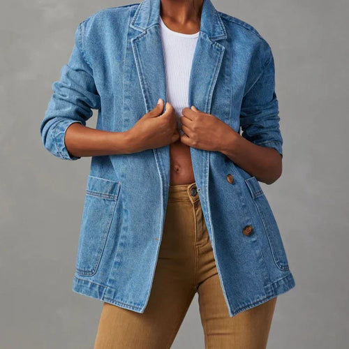 EB | Lässige Jeansjacke für Frauen mit Taschen