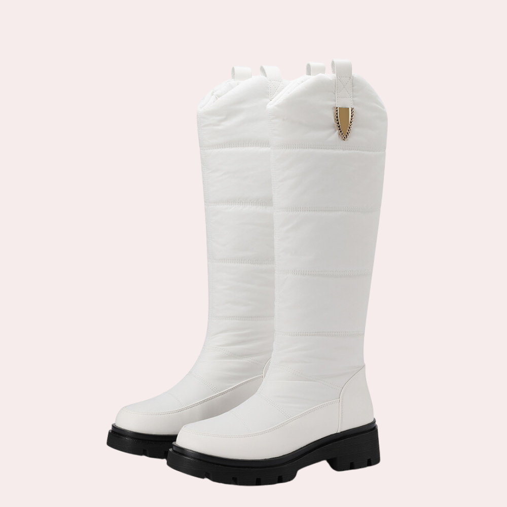 EB | Knielange Stiefel – Schmeichelhafte Passform – Gepolsterter Schaft – Polierte Oberfläche – Robuste Sohle