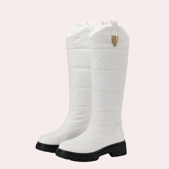 EB | Knielange Stiefel – Schmeichelhafte Passform – Gepolsterter Schaft – Polierte Oberfläche – Robuste Sohle
