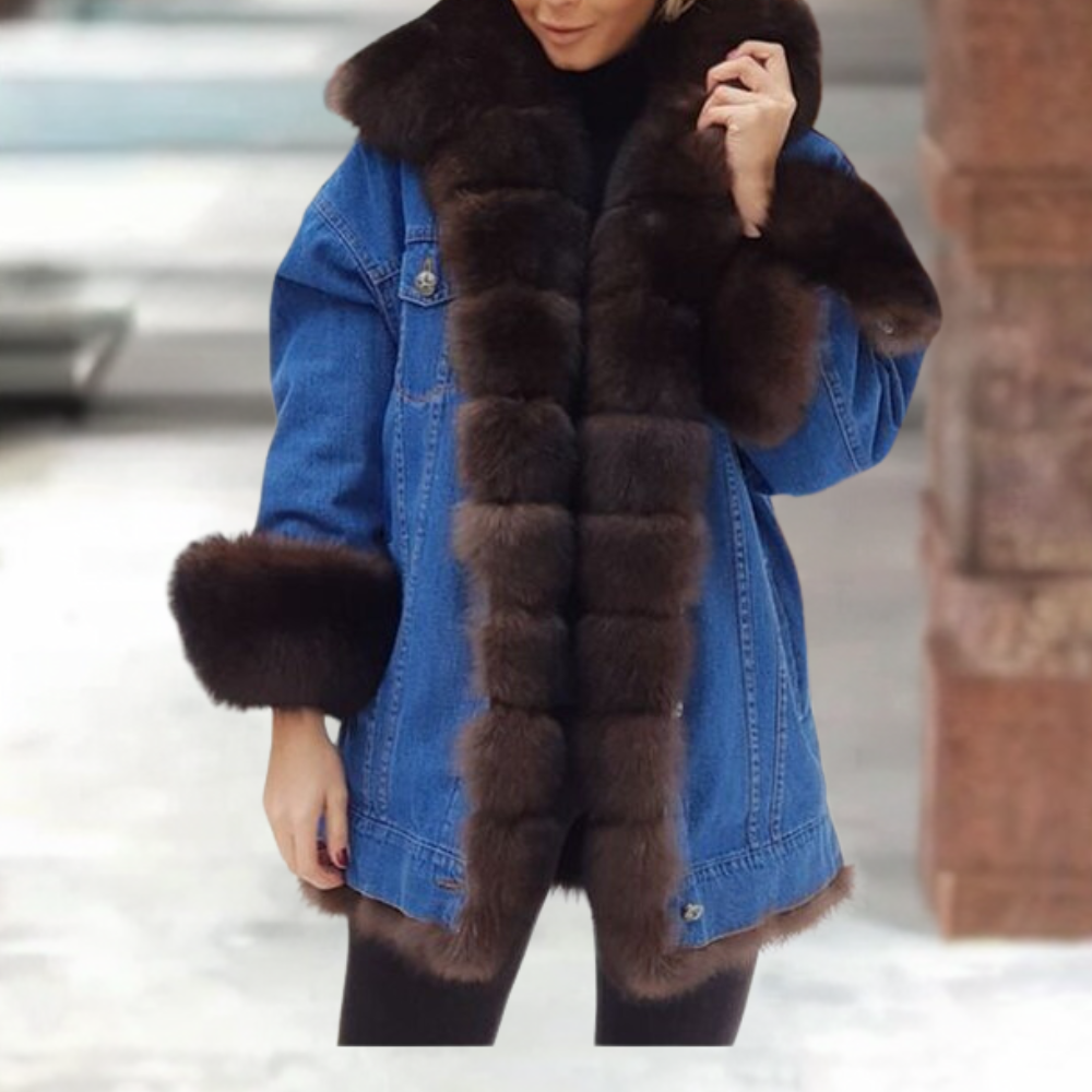 EB | Stilvoller Denim-Mantel für Frauen, perfekt für den Winter