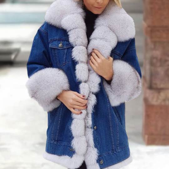 EB | Stilvoller Denim-Mantel für Frauen, perfekt für den Winter