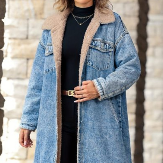 EB | Leichte Denimjacke für Frauen für den Winter