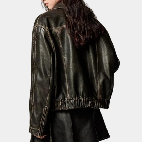 EB | Vintage-Jacke mit Schleifenknopf für Damen, Herbstkollektion