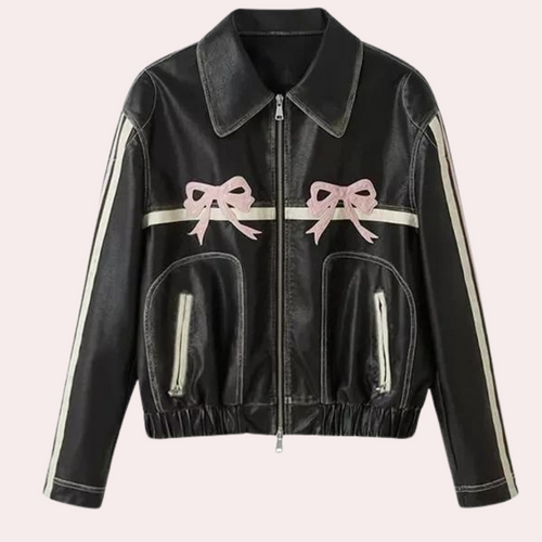EB | Vintage-Jacke mit Schleifenknopf für Damen, Herbstkollektion
