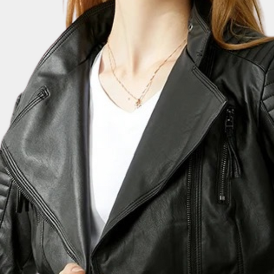 EB | Klassische Herbst-Motorradjacke für Frauen