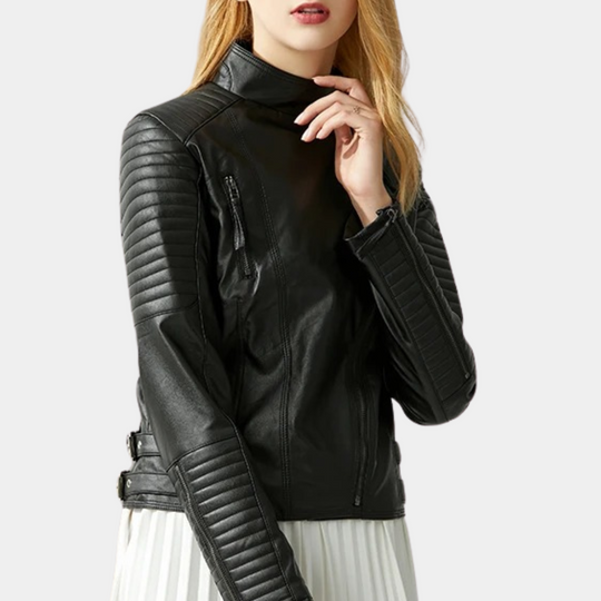 EB | Klassische Herbst-Motorradjacke für Frauen