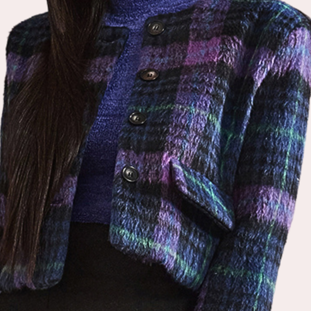 EB | Modische kariert Herbstjacke für Frauen