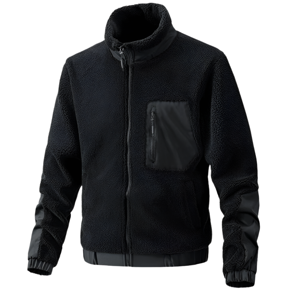 EB | Herren Outdoor-Fleecejacke mit Reißverschluss und Verstärkten Details