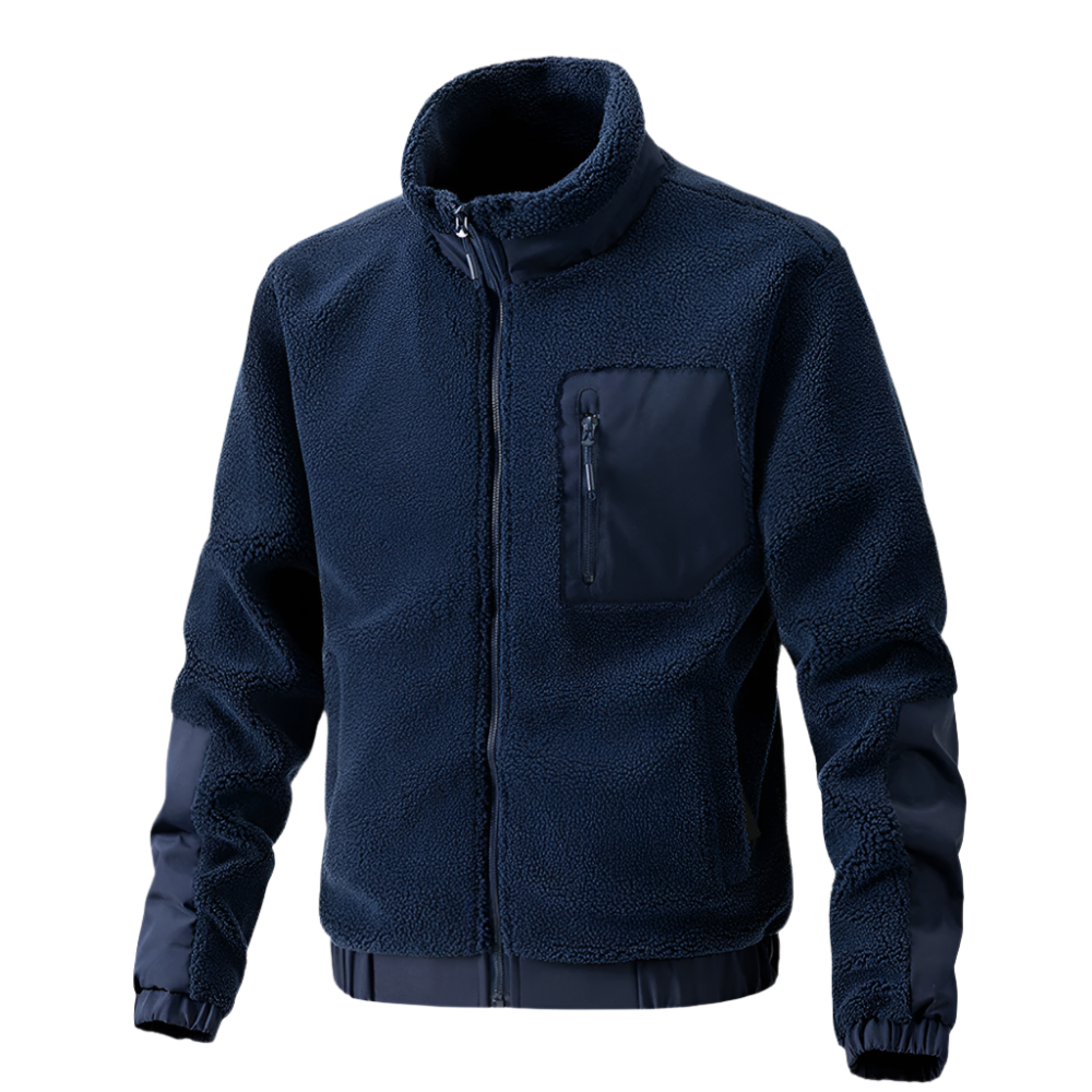 EB | Herren Outdoor-Fleecejacke mit Reißverschluss und Verstärkten Details