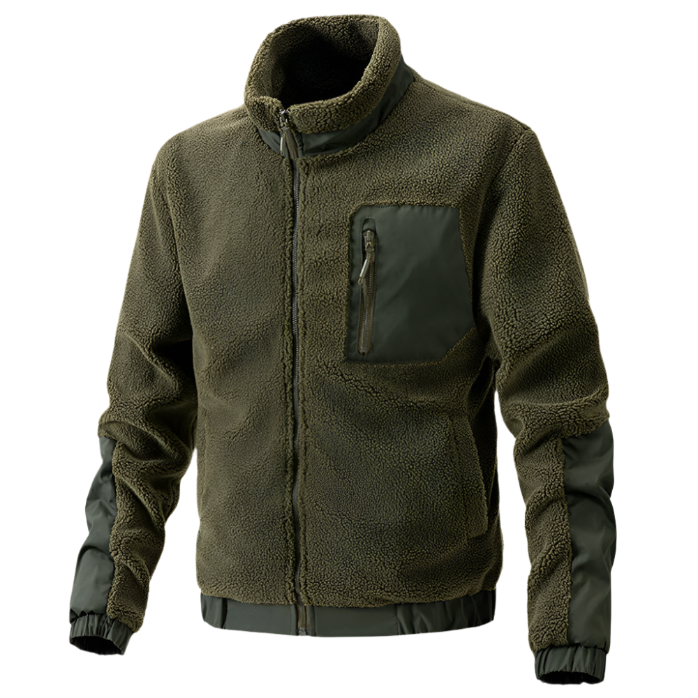 EB | Herren Outdoor-Fleecejacke mit Reißverschluss und Verstärkten Details