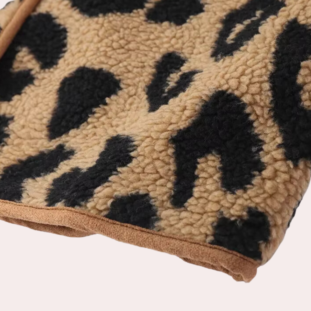 EB | Eleganter Herbstmantel mit Leopardenmuster für Frauen
