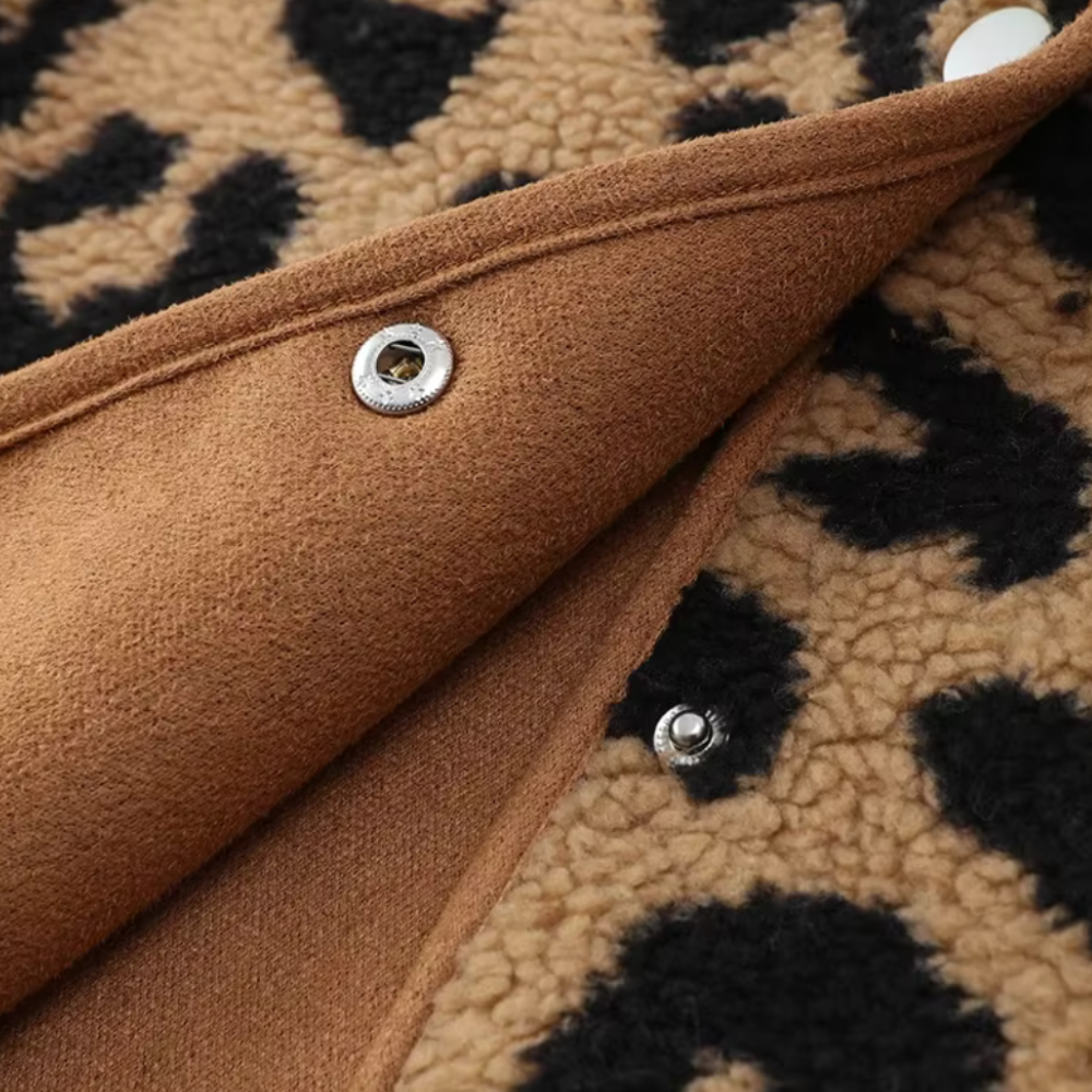 EB | Eleganter Herbstmantel mit Leopardenmuster für Frauen