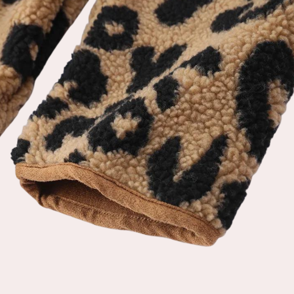EB | Eleganter Herbstmantel mit Leopardenmuster für Frauen