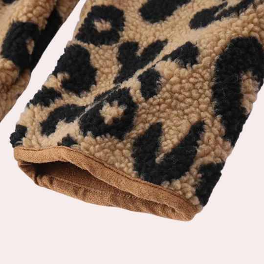 EB | Eleganter Herbstmantel mit Leopardenmuster für Frauen