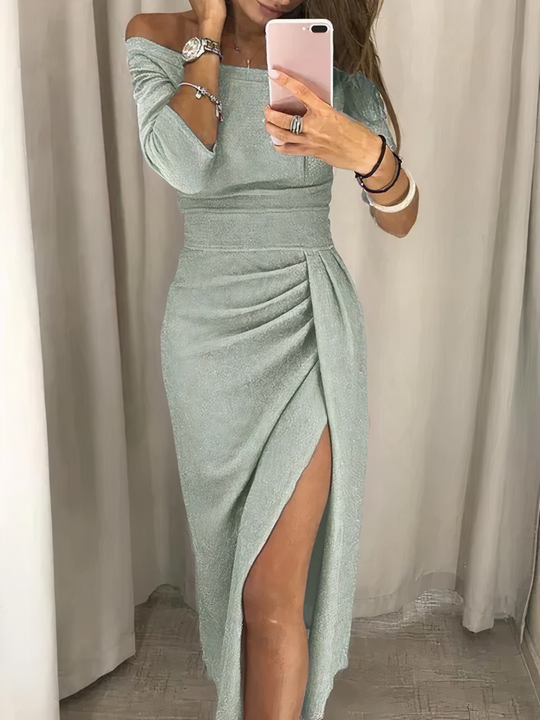 EB | Off-Shoulder Glitzerkleid