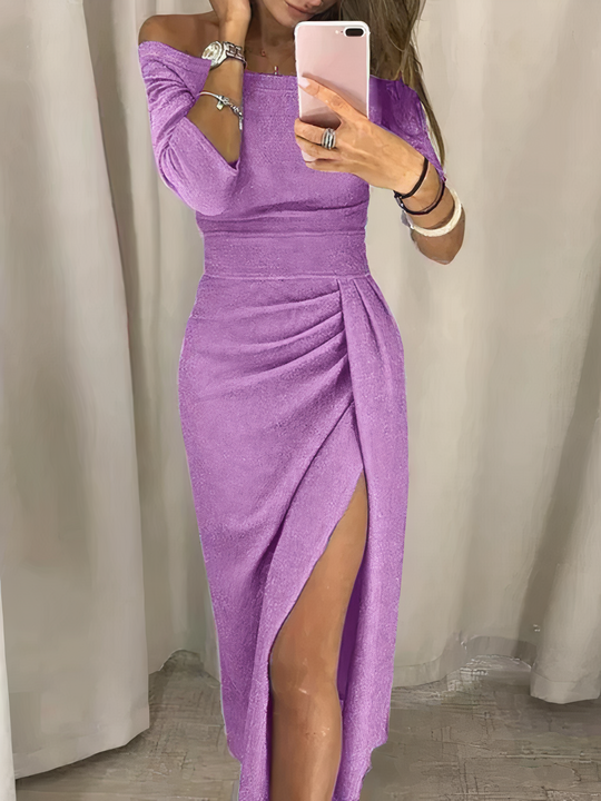 EB | Off-Shoulder Glitzerkleid