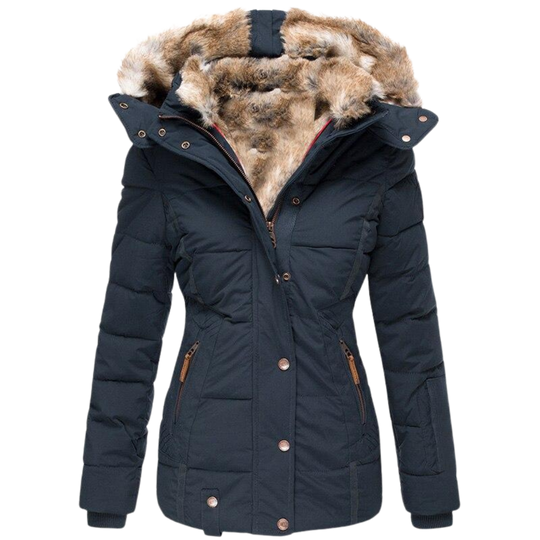 EB | Gesteppter Wintermantel für Damen mit Fellkragen